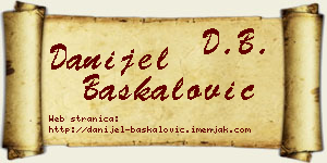 Danijel Baškalović vizit kartica